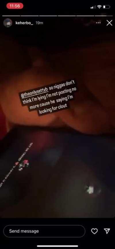 Set Da Trend (Reyway/DOA⛪️) excuse for not tryna get it on with Ke Herbo (Blixky/MB🐝 ) 😭