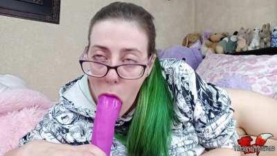 OC: I hope you love watching me drool all over my dildo!