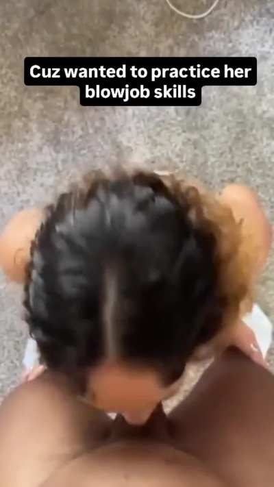 Light-skinned cuz blowjob