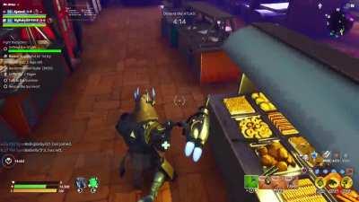 I was looking at the food, then the hog came.