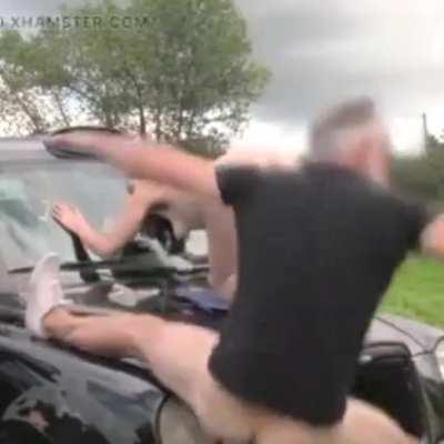 The Bro failed the mission, Olive skin brunette gets fucked on car bonnet