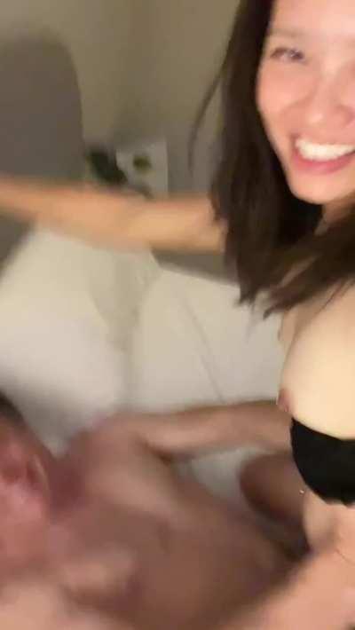 Smiles all around when Anna rides Rick (49m) (39f)