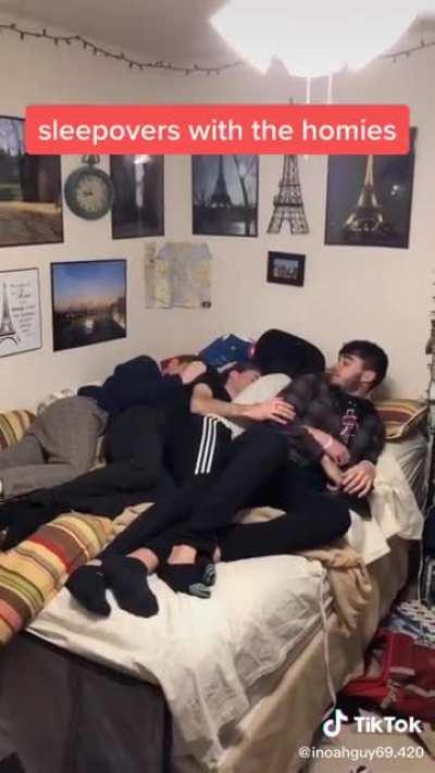 So, this is what men do at sleepovers.