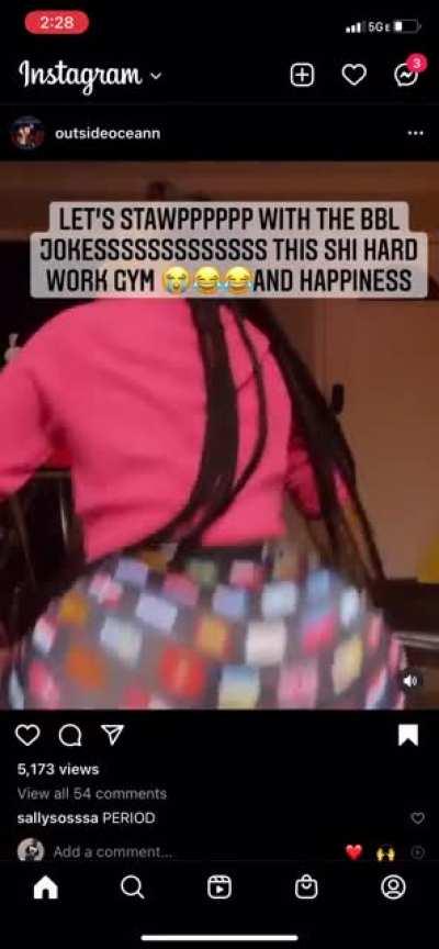 Ha shit too fat 🍑