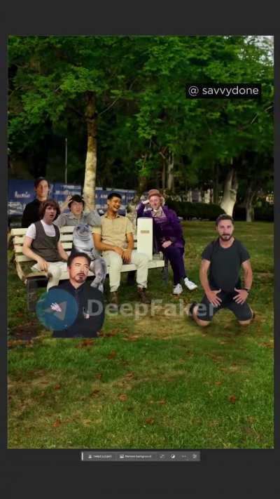 Meme legends were made with AI generative fill