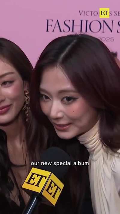 Nayeon, Jihyo, Tzuyu and Momo for Entertainment Tonight at Victoria's Secret Fashion Show