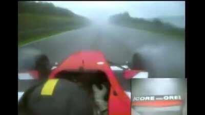 Racing Driver Dino Zamparelli showing his incredible reactions and skill