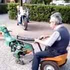 Just another old guy riding his dinosaur