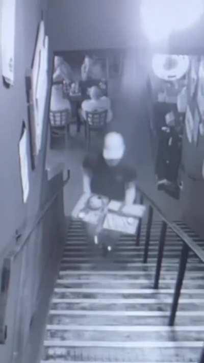 To run food upstairs 