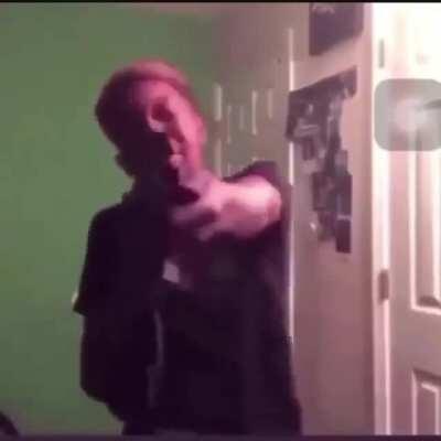 Lil bro got too excited