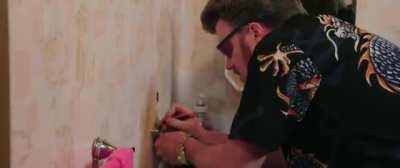 Installing a towel rack