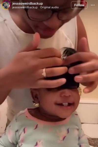 Babies + wig = match made in heaven. So adorable too