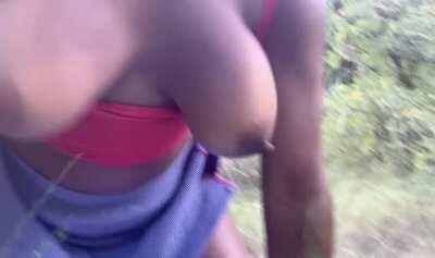 Birthday sex during our walk! (F) (OC)