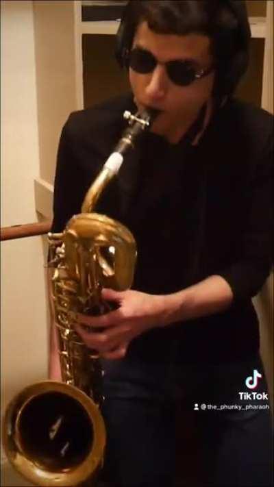 I played “Raining Blood” on Baritone Saxophone