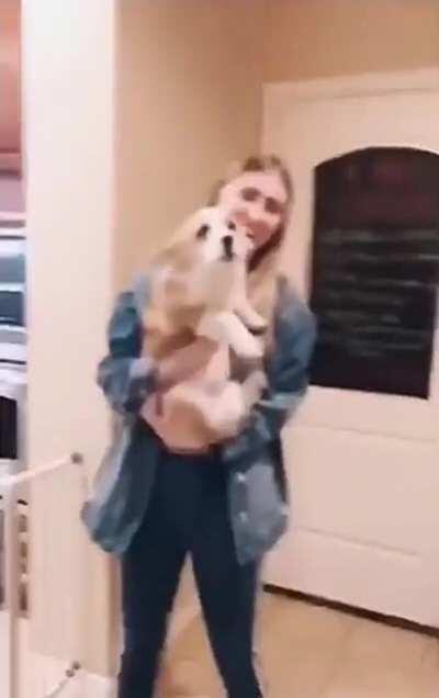 Howling every time she gets food