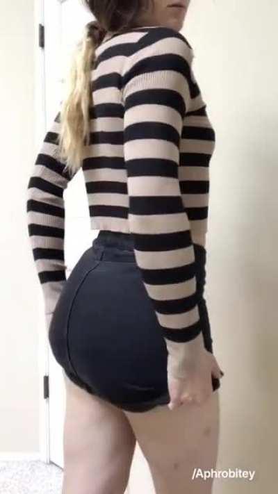 Lookin cute and slender then... BAM! booty.