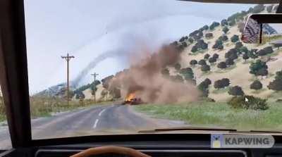 We were the first team in the convoy. Spotted by enemy tank. We were afghan milita.
