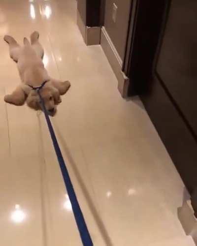 My mom forcing me to say hello to my relatives