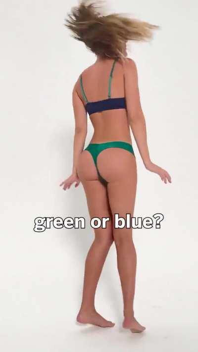 Green or blue? For VS PINK