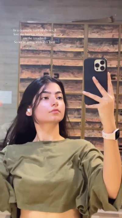 So now @namrata_pathania will be running on the treadmill with her hip length hair