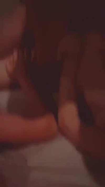 Getting fucked by my friend’s cock while holding my girlfriend’s legs open for my boyfriend’s cock. Swinging mixes words around lol