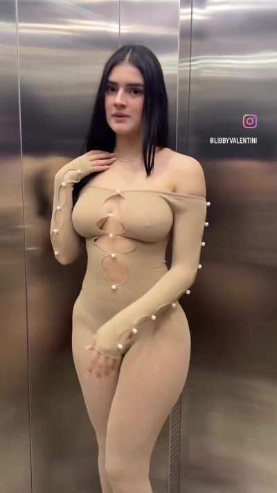 latina takes elevator