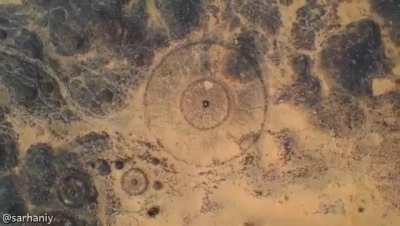 Giant stone circles recently discovered in the Arabian desert. No one knew its whereabouts before satellite images.