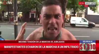 Duras declaraciones en la Marcha de los Jubilados