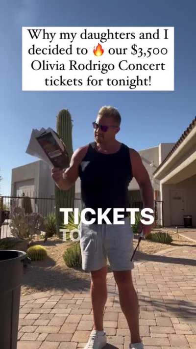 Kari Lake supporter burned his daughter’s Olivia Rodrigo concert tickets worth $3,500 due to the vaccine requirement.