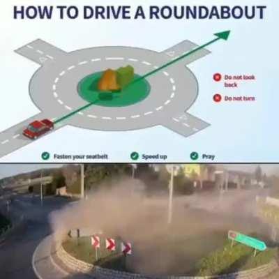The proper way to take a roundabout