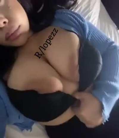 Sexy young Latina with big nipples