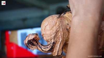 Me - Carving Venom out of Wood in a Month