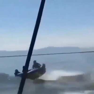 Playing high speed drift on the waves