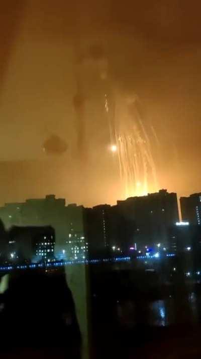 Another angle of Russian plane shot down over a residential area of Kyiv