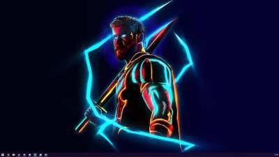 I also made a animated Neon Thor Wallpaper (Source & Link in comments).