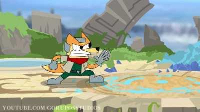 Steve sh*tas VS Fox (Minecraft Steve in Smash)  