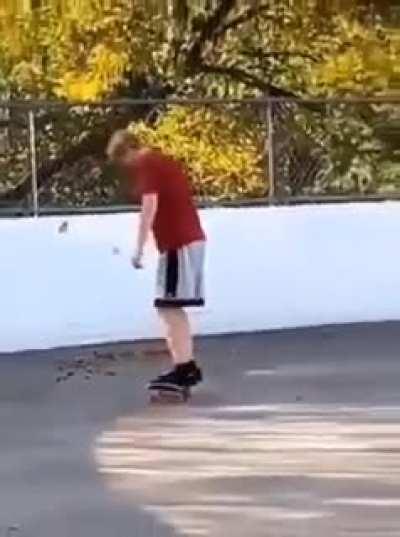 bro forgot his skateboard 💀