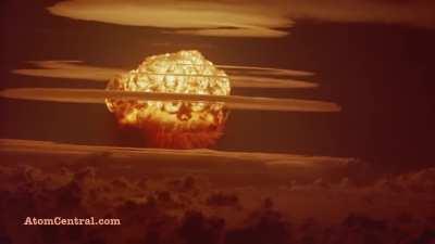 Castle Bravo test footage, the largest US nuclear detonation at 15 MT
