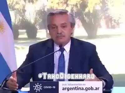Alberto (Beto) Fernandez y Anuncio Covid Agosto, Realidad de todos los Argentinos.