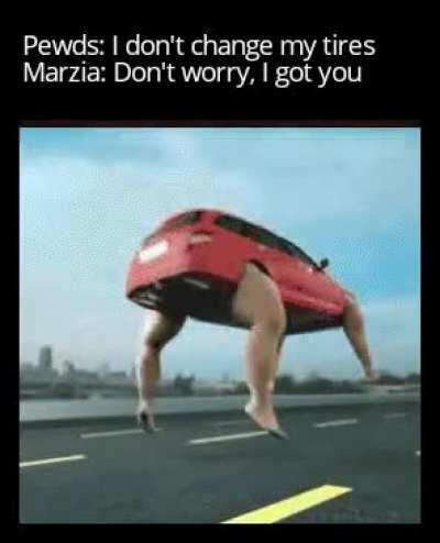 He may not have legs, but his car certainly has