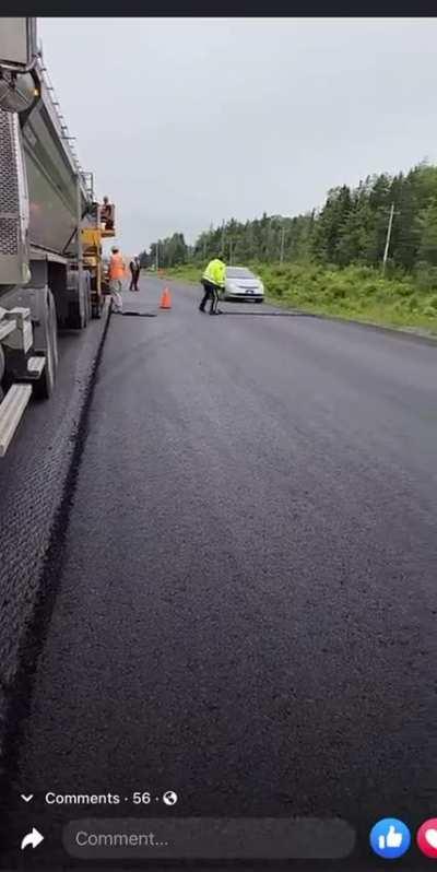 To spike strip a car