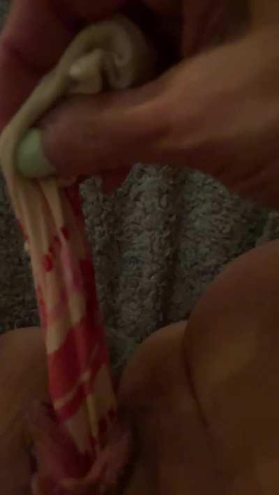 💦 Struggle 👊Insertion 💦NEW video - IN REVERSE! Panties 🩲 being removed…after struggling to get them in!