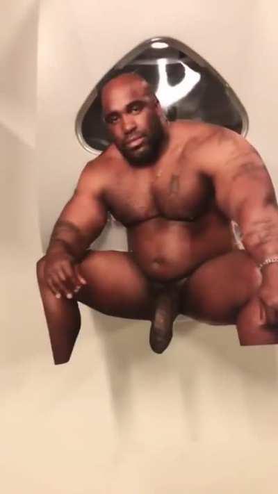 Mr Wood dixking out the soap