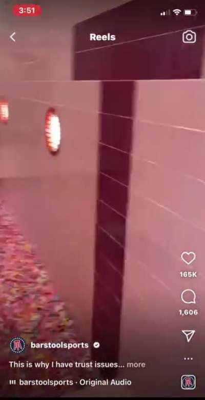 Trust falling into a pile of legos