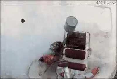 DBS doping the grande off the boat