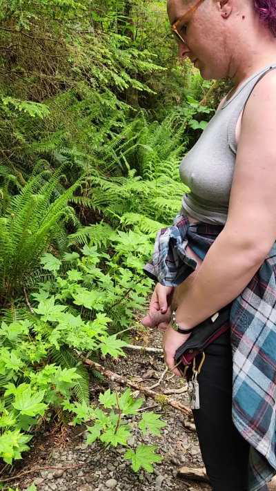 Pissing on a hike