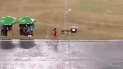 Cambodia's Bou Samnang was the last runner left on the track long after the rest of the SEAGames2023 women's 5,000m field were done. Then it started to rain. But she gutted it out and finished. The emotional reaction shows how much it mattered to her!