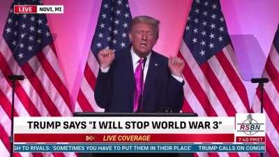 Former President Donald Trump making an utter spectacle of himself