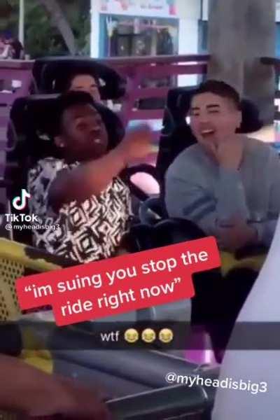 Guy asks operator to stop the ride, operator doesn't give a shit