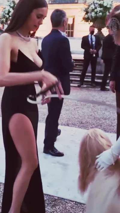 Nina Dobrev's ample tits nearly spilling out of her 